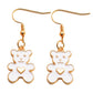 Cute Bear Charm Dangle Earrings