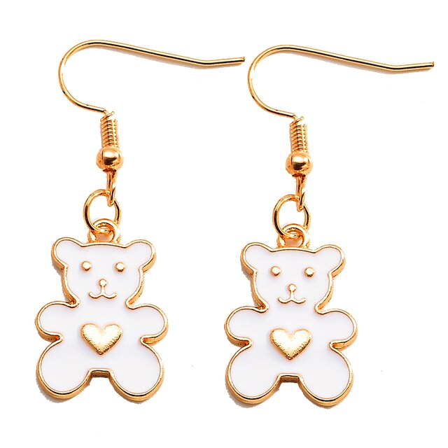 Cute Bear Charm Dangle Earrings