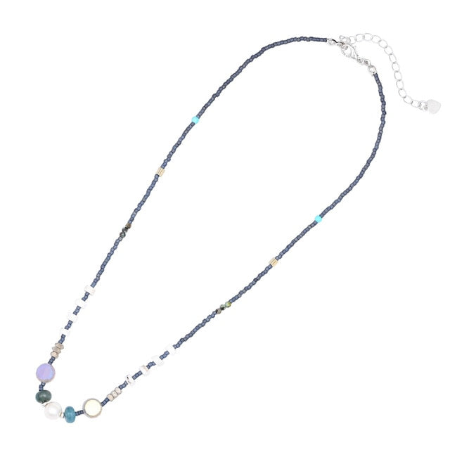 Elegante Boho Perlenkette