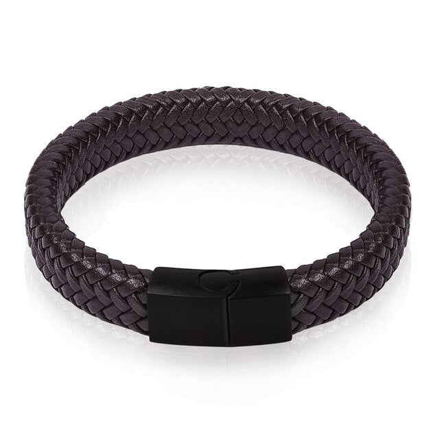 Geflochtenes Armband aus echtem Leder