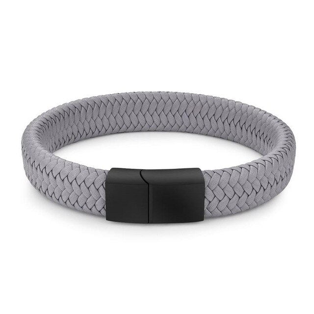 Geflochtenes Armband aus echtem Leder