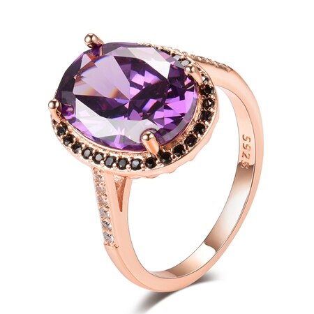 Luxury Amethyst Sterling Silver Ring
