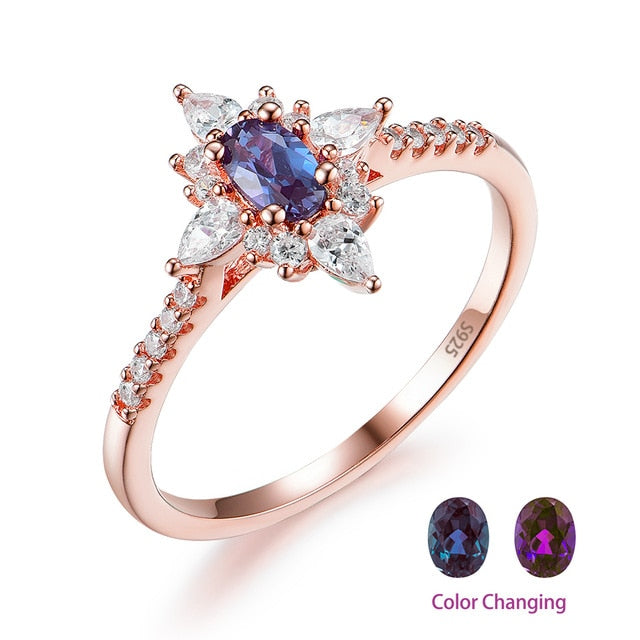 Emma Alexandrit 925 Sterling Silber Ring