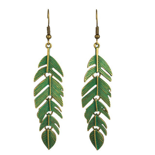 Turquoise Leaf Earrings