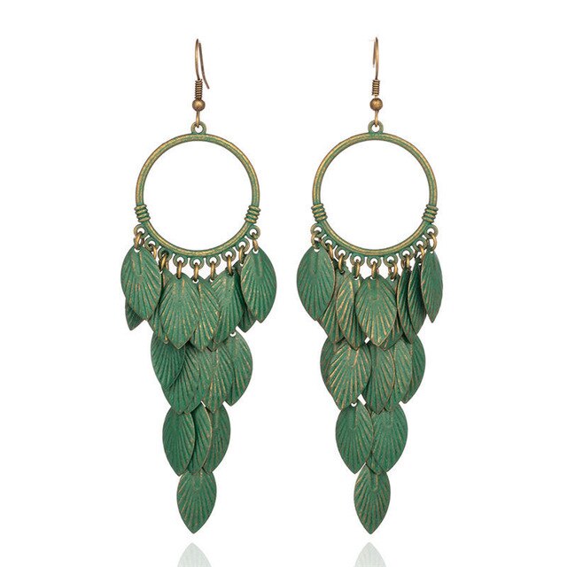 Turquoise Leaf Earrings