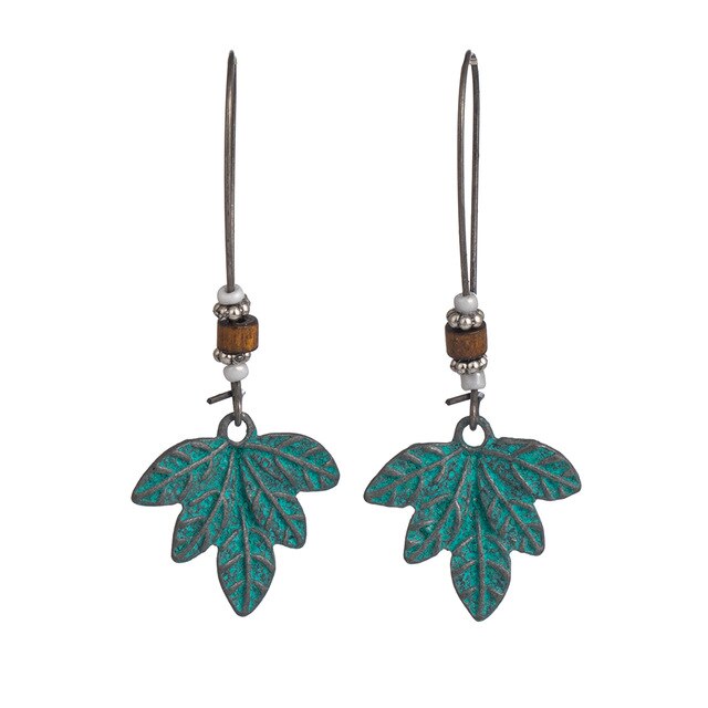 Turquoise Leaf Earrings