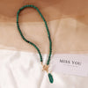 Spiritual Malachite Stone Pearl Necklace